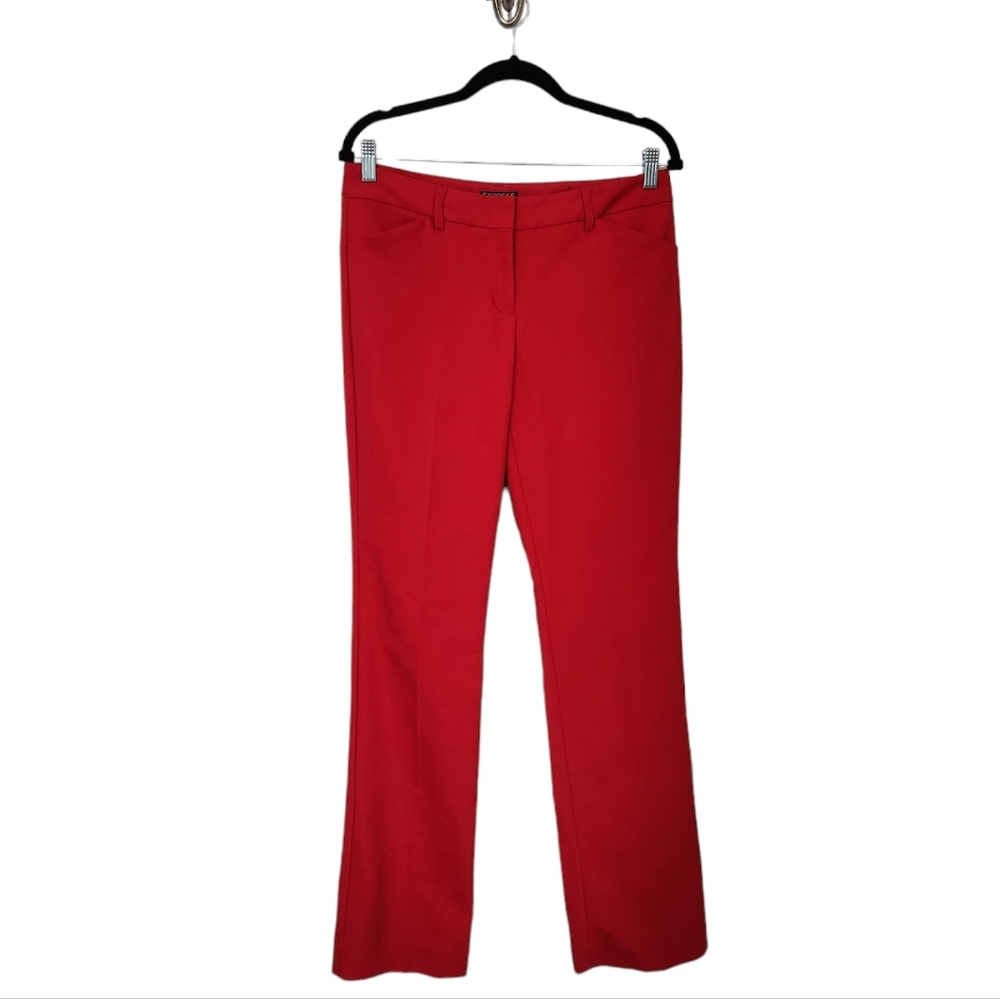 EXPRESS 'Editor' Red Straight Leg Slacks 6R